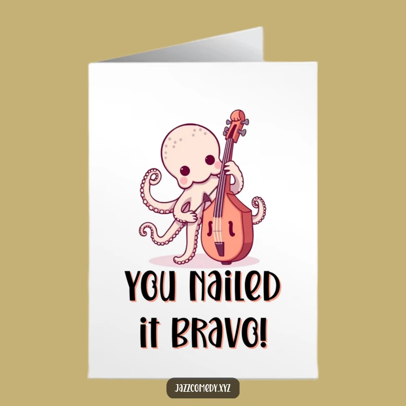 Free Printable Octopus Bass Congrats Card: Hilarious Downloadable for Any Big Win