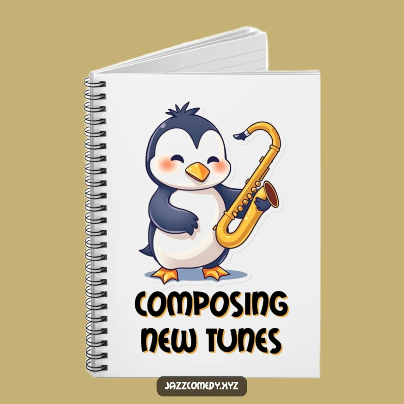 Funny Penguin Sax Notebook: Jazz Writer's Journal - Musical Funny Gift!