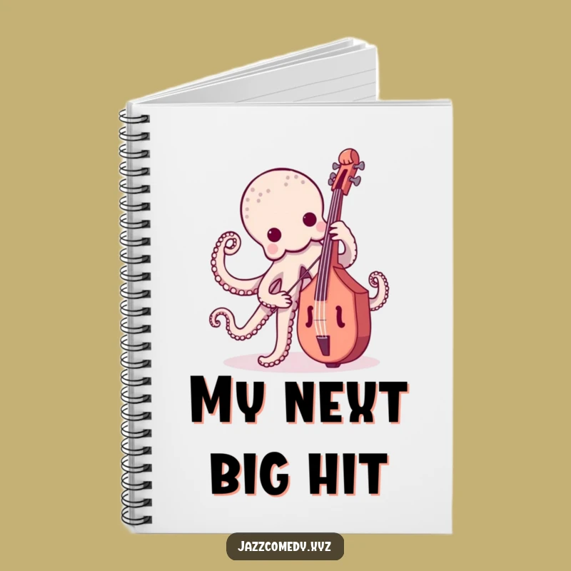Funny Octopus Bass Player Notebook - Musical Cephalopod Journal Gift